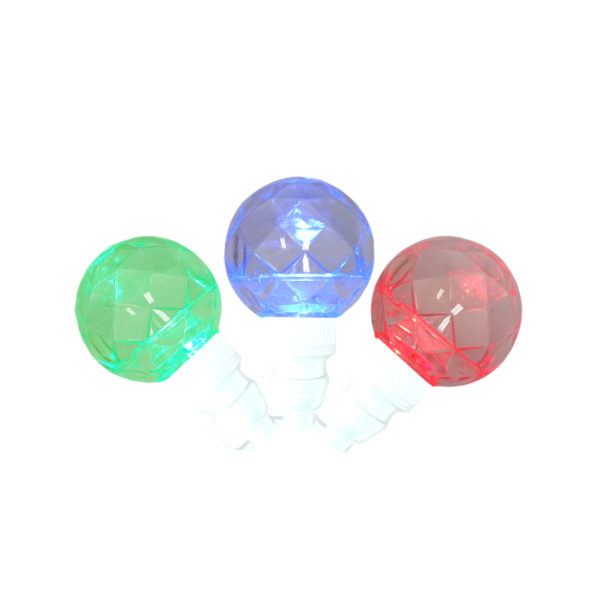 Red, green and blue G40 LED light string, sparkling